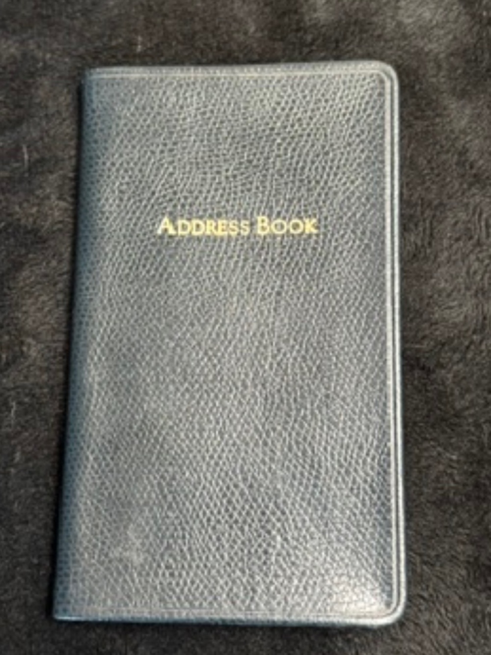 Tiffany & Co Black leather address Book